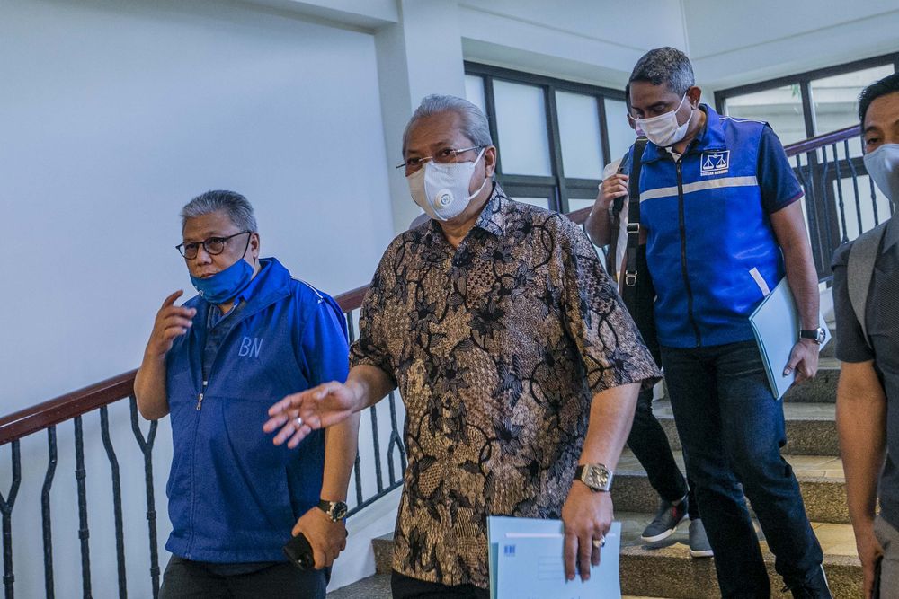 Barisan Nasional secretary-general Tan Sri Annuar Musa is pictured at the Magellan Sutera Resort in Kota Kinabalu September 27, 2020. u00e2u20acu201d Picture by Firdaus Latif