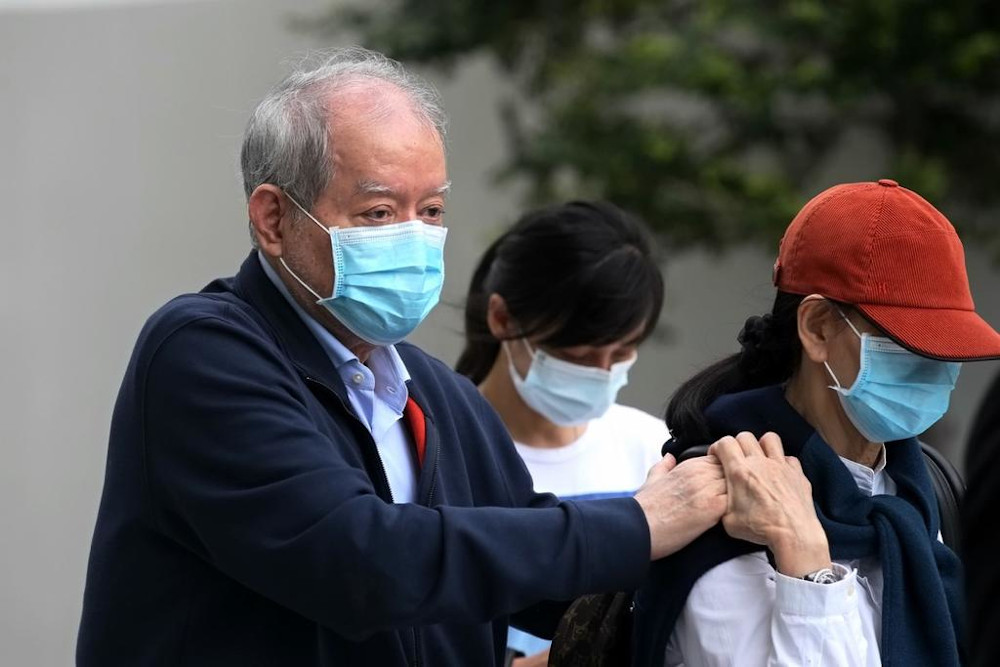 Lim Oon Kuin having his charges read to him outside State Courts September 25, 2020. u00e2u20acu201d TODAY pic 