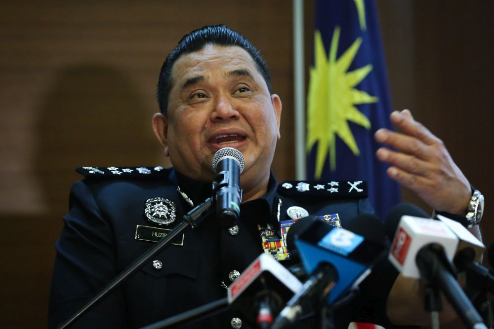 Bukit Aman Criminal Investigation Department (CID) director Datuk Huzir Mohamed speaks during a press conference in Kuala Lumpur September 30, 2020. u00e2u20acu201d Picture by Yusof Mat Isa