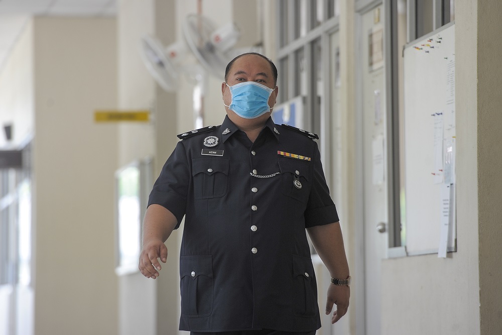 Ampang Jaya deputy police chief superintendent Mohd Azam Ismail is pictured at Seremban Court complex September 4, 2020. u00e2u20acu2022 Picture by Shafwan Zaidon