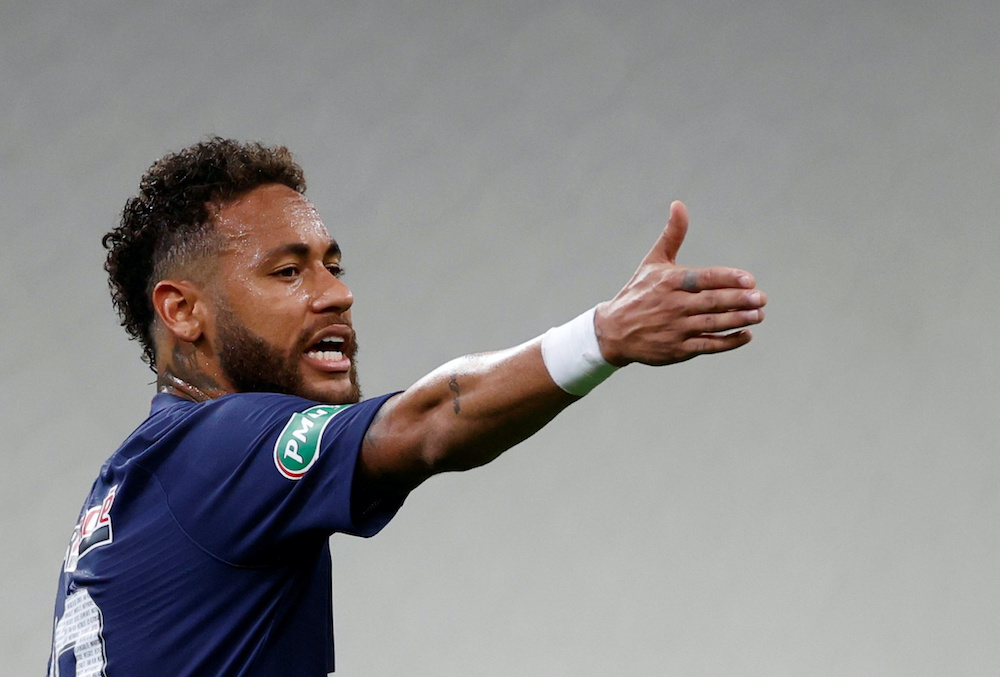 File photo of Paris St Germainu00e2u20acu2122s Neymar reacting during the match against AS Saint-Etienne at the Stade de France , Saint Denis near Paris, July 24, 2020. u00e2u20acu201d Reuters picnn