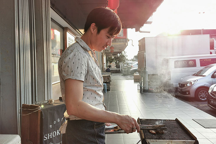 Davy Teh learned the ropes from his father who used to run a 'satay' business