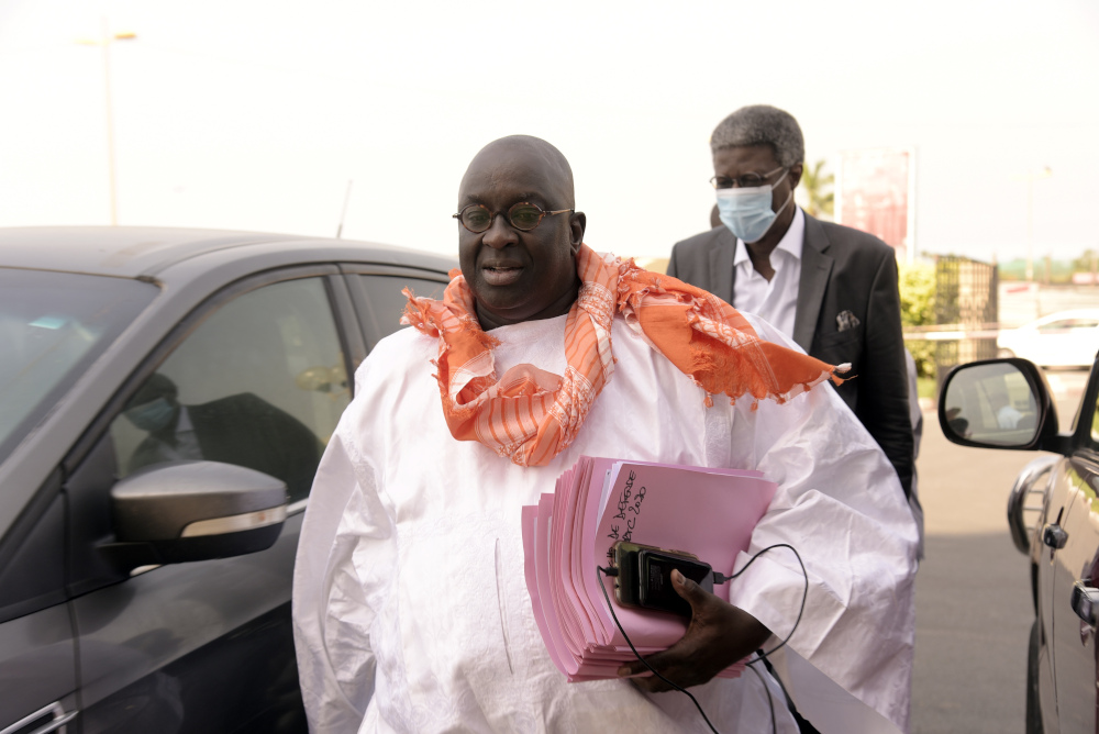 Papa Massata Diack, son of Lamine Diack, the former president of the International Athletics Federation (IAAF, renamed World Athletics), speaks during a press conference in Dakar September 14, 2020. u00e2u20acu201d AFP pic 