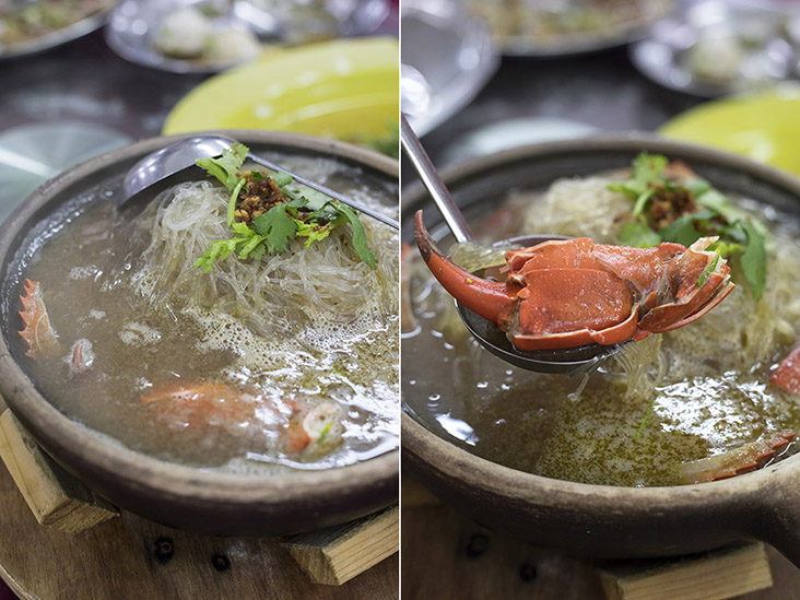 Rasa Lain’s signature dish: claypot crab with plenty of glass noodles to soak up all the broth 