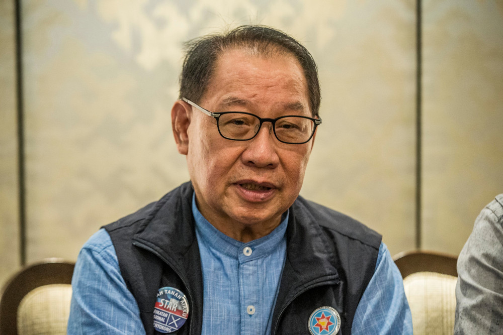 Sabah Parti Solidariti Tanah Airku (STAR) president Datuk Jeffrey Kitingan speaks during a press conference in Kota Kinabalu, Sabah September 22, 2020. u00e2u20acu201d Picture by Firdaus Latif