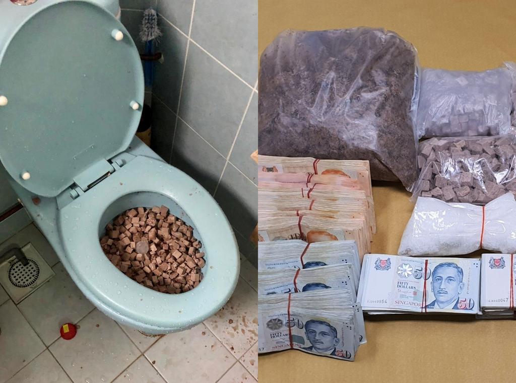 The estimated value of the drugs seized during anti-narcotics operations on September 21, 2020 was about S$700,000, and cash amounting to S$174,000 was recovered. u00e2u20acu2022 Picture courtesy of Central Narcotics Bureau via TODAY