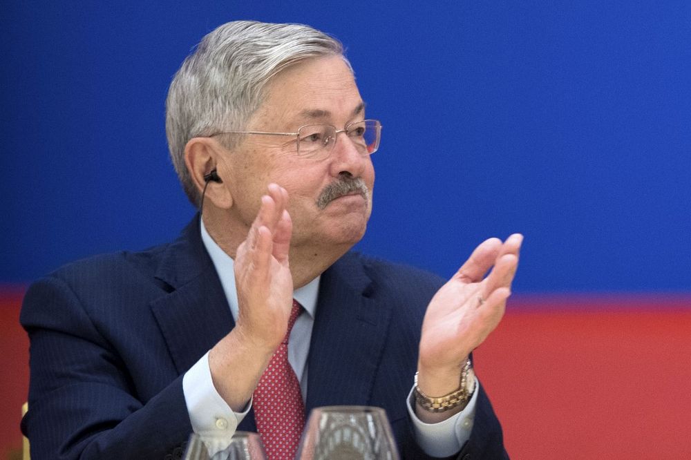 File photo shows US Ambassador to China Terry Branstad applauding at an event commemorating the 40th anniversary of the establishment of diplomatic relations between the US and China, at the Great Hall of the People, Beijing, January 10, 2019. u00e2u20acu201d AFP pic