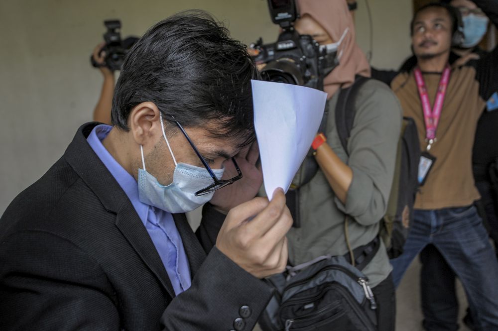 Education Malaysia Global Services deputy chief executive Wafiy Abd Aziz is pictured at the Kuala Lumpur court September 18, 2020. u00e2u20acu201d Picture by Shafwan Zaidonnn