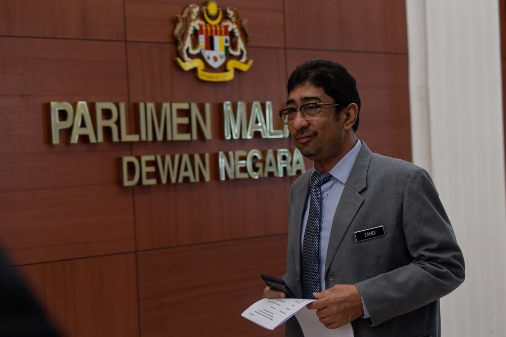 Deputy Communications and Multimedia Minister Datuk Zahidi Zainul Abidin is pictured at Parliament in Kuala Lumpur September 9, 2020. u00e2u20acu201d Bernama pic