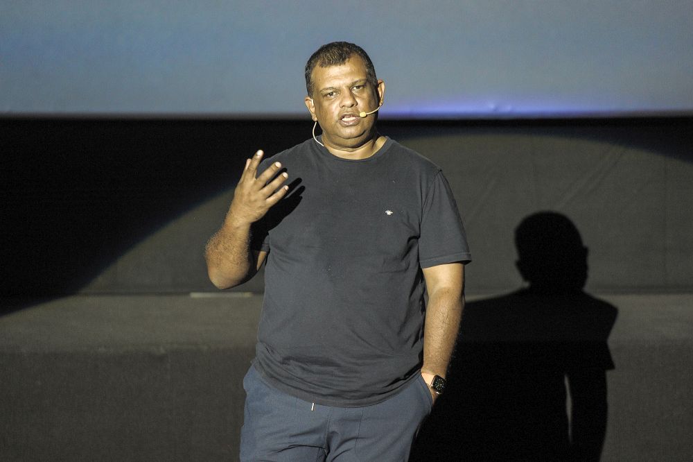 AirAsia Group CEO Tony Fernandes delivers his keynote address during the AirAsia Digital media briefing at NU Sentral, Kuala Lumpur September 24, 2020. u00e2u20acu201d Picture by Shafwan Zaidon
