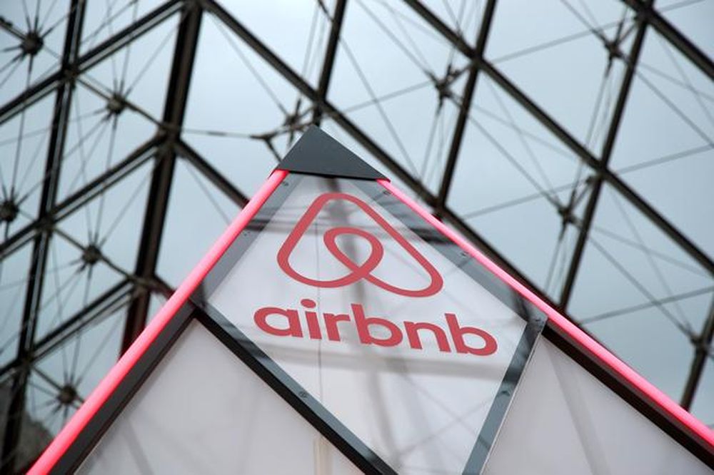 The Airbnb logo is seen on a little mini pyramid under the glass Pyramid of the Louvre museum in Paris, France, March 12, 2019. u00e2u20acu201d Reuters pic