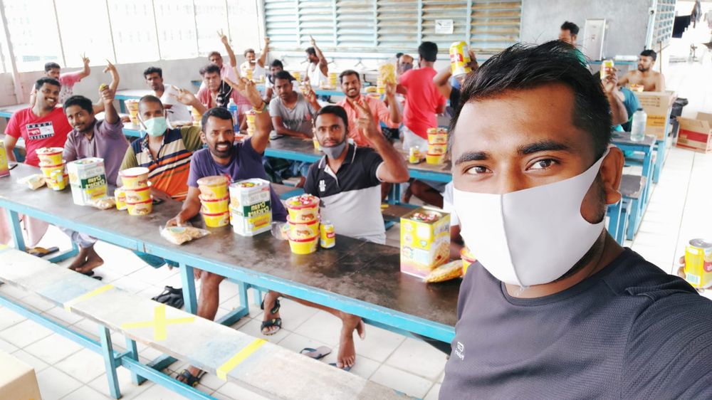 Organiser of the singing competition Billal Khan, pictured during his volunteering activities. — Billal Khan/TODAY pic