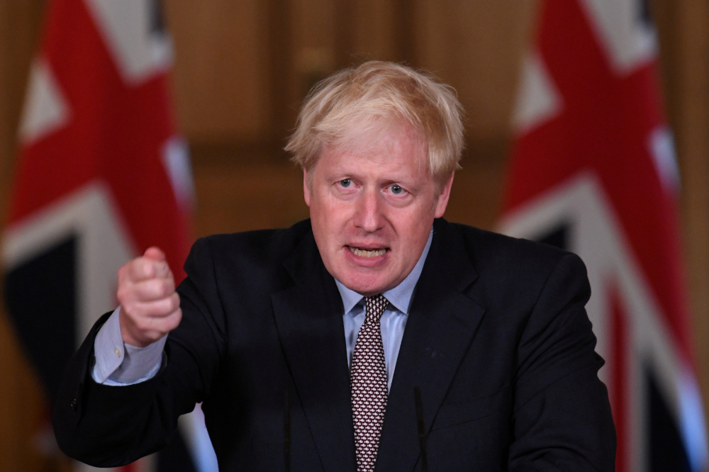 Britainu00e2u20acu2122s Prime Minister Boris Johnson speaks during a virtual news conference on the ongoing situation with the coronavirus disease at Downing Street, London, Britain September 9, 2020. u00e2u20acu201d Reuters pic 