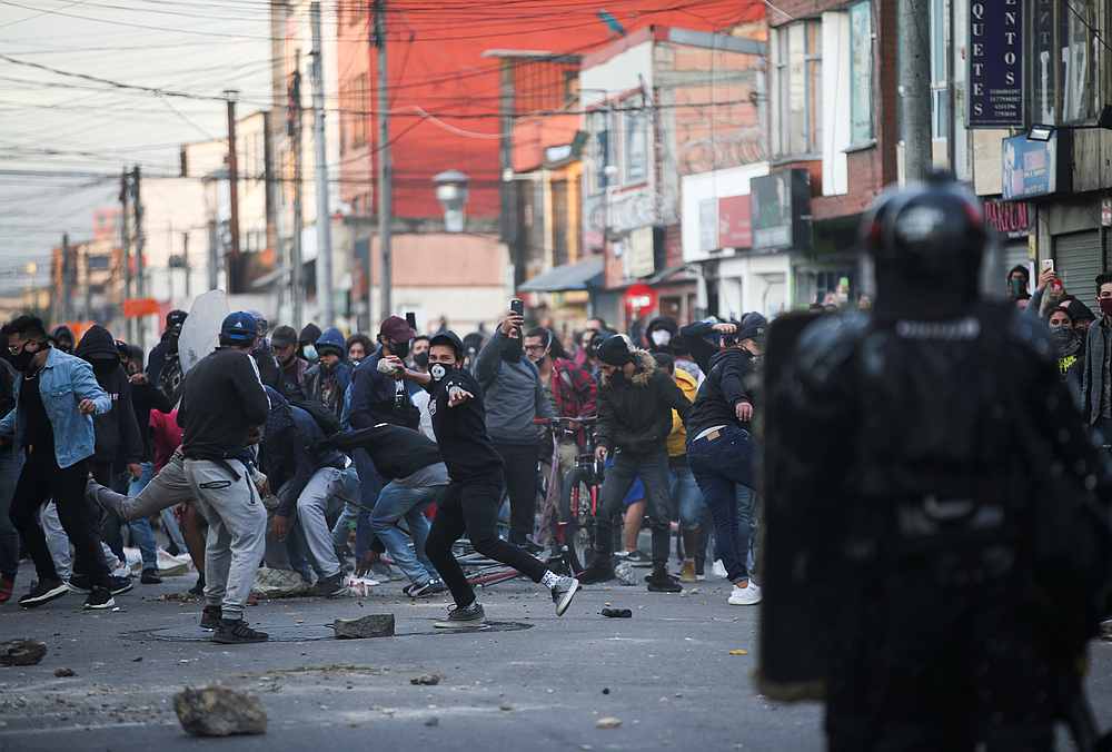 Protesters clash with police after a detainedf man died from being repeatedly shocked with a stun gun by officers, according to authorities, in Bogota, Colombia September 9, 2020. u00e2u20acu201d Reuters pic