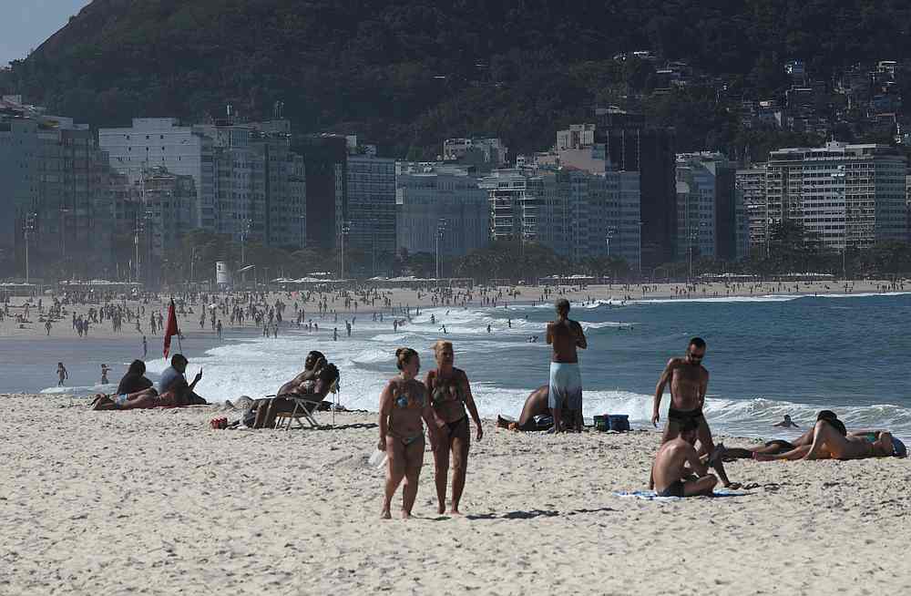 People enjoy Copacabana beach, amid the outbreak of Covid-19, in Rio de Janeiro, Brazil August 9, 2020. u00e2u20acu201d Reuters pic