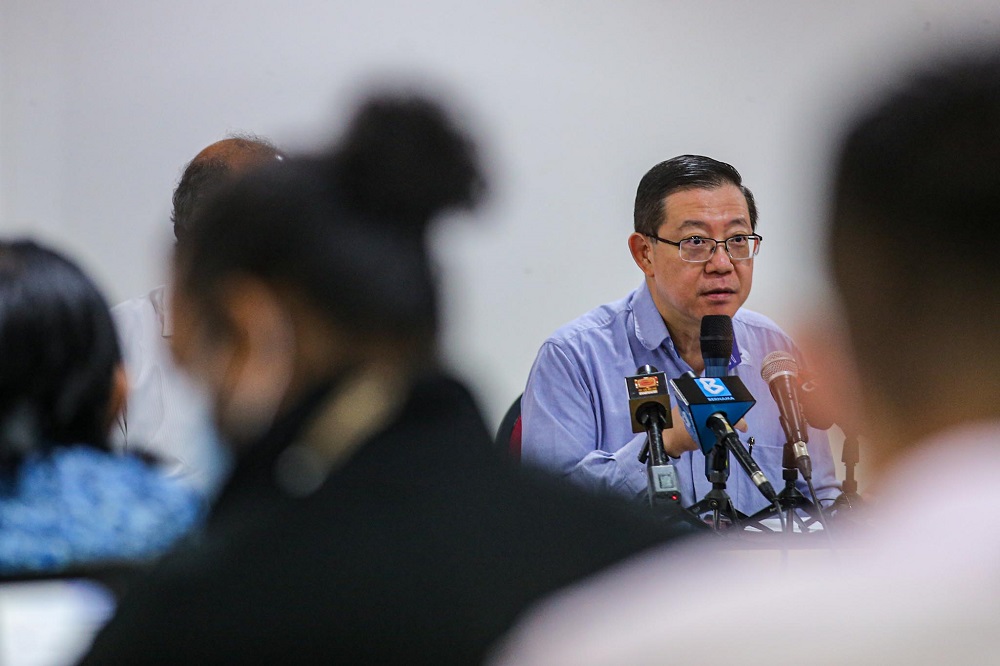 DAP secretary-general Lim Guan Eng speaks at the partyu00e2u20acu2122s headquarters in Kuala Lumpur on September 1, 2020. u00e2u20acu201d Picture by Hari Anggara