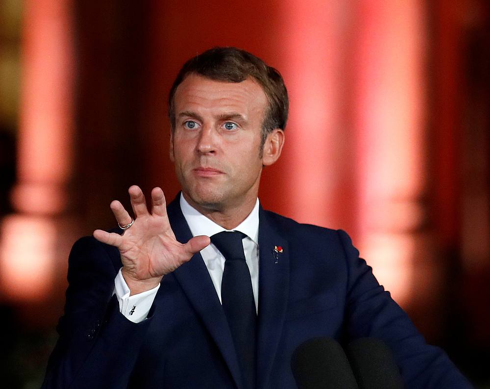 French President Emmanuel Macron speaks during a news conference at the Pine Residence, official residence of the French ambassador to Lebanon, in Beirut, Lebanon September 1, 2020. u00e2u20acu201d Reuters pic