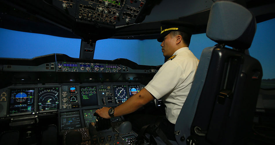 Aviation enthusiasts can experience the training SIA pilots receive on its flight simulator. — Picture courtesy of Singapore Airlines via TODAY