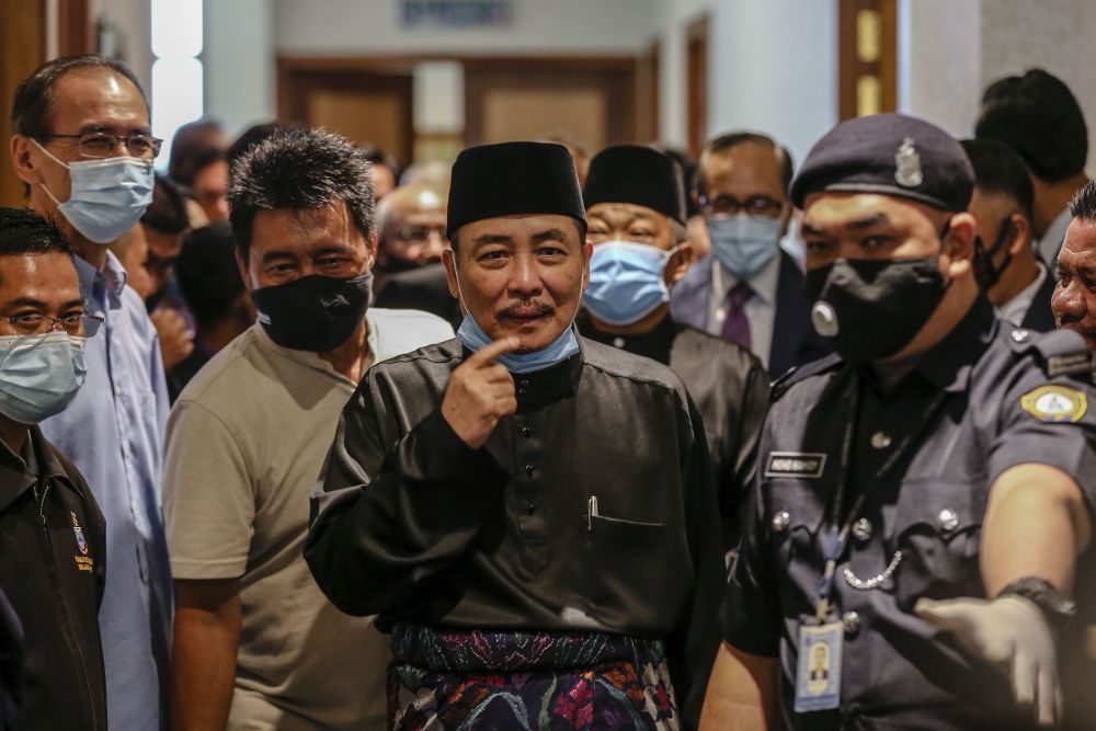 Sabah Chief Minister Datuk Hajiji Noor is pictured at the state administrative building in Kota Kinabalu September 29, 2020. u00e2u20acu201d Picture by Firdaus Latif