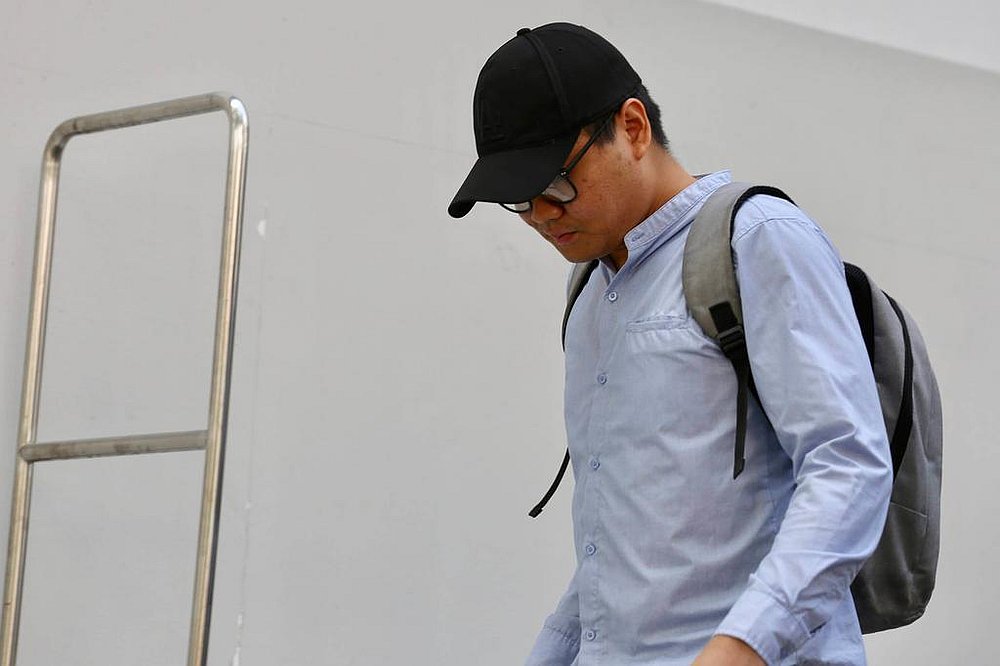 Joel Rasis Ismail leaving the State Courts in October 2019. He pleaded guilty to four charges of insulting a womanu00e2u20acu2122s modesty and criminal trespass. u00e2u20acu201d TODAY pic