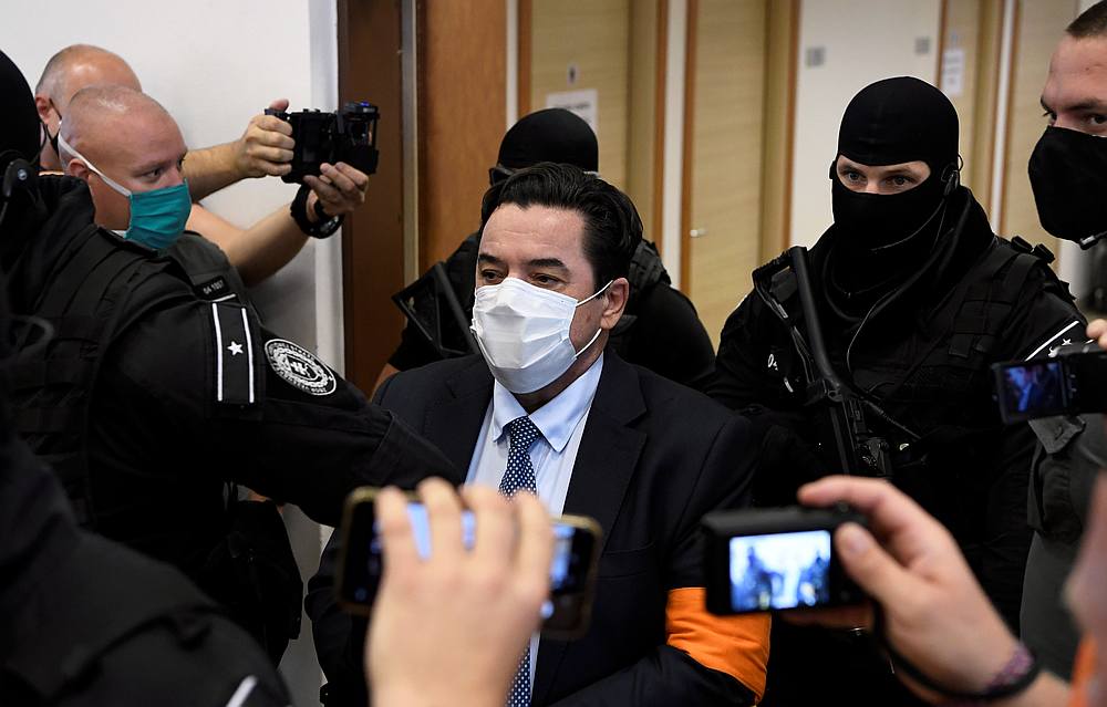 Slovak businessman Marian Kocner, accused of ordering and carrying out the murders of investigative journalist Jan Kuciak, walks inside the courtroom to receive his verdict in Pezinok, Slovakia September 3, 2020. u00e2u20acu201d Reuters pic