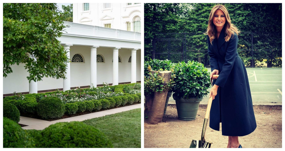The First Lady had unveiled the recently revamped historic garden just under three weeks ago. u00e2u20acu201d Pictures from Instagram/Melania Trump