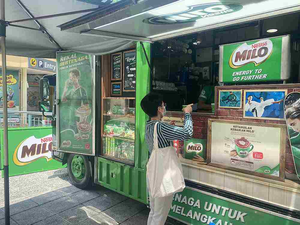In conjunction with its 70 years, a convoy of Milo trucks has begun travelling around the country, passing on the refreshing and energising Milo from the Milo truck for free. u00e2u20acu201d Picture courtesy of  Nestle Malaysia