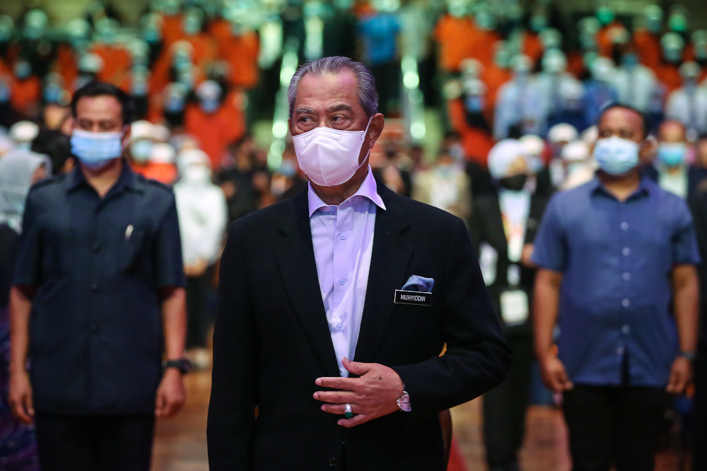 Prime Minister Tan Sri Muhyiddin Yassin attends The Ministry of Higher Education-Career Advancement Programme Economic Recovery Plan (Penjana) at University Kebangsaan Malaysia in Bangi September 28, 2020. u00e2u20acu201d Picture by Yusof Mat Isa