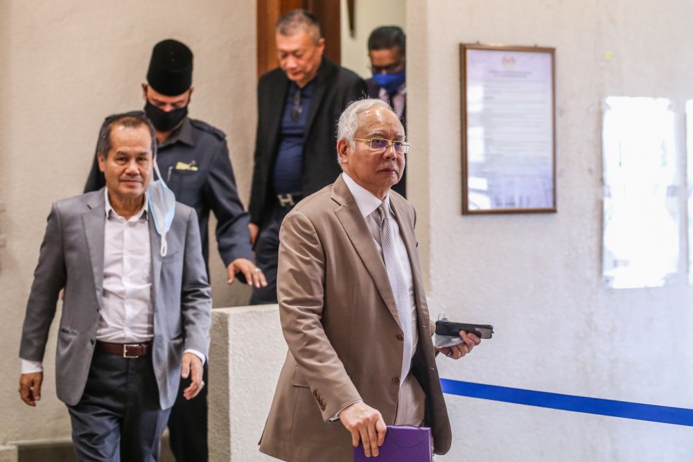 Datuk Seri Najib Razak is pictured at the Kuala Lumpur High Court on September 2, 2020. ― Picture by Firdaus Latif