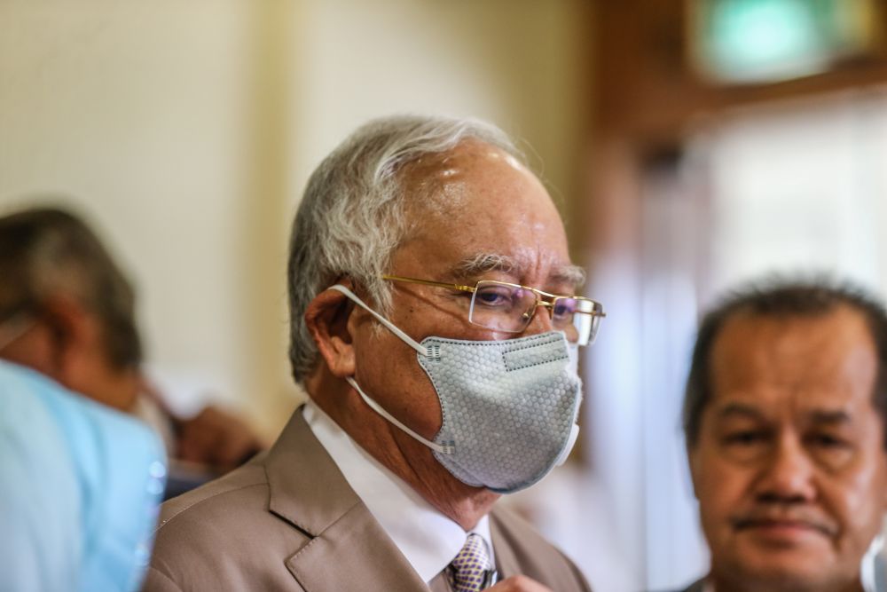Datuk Seri Najib Razak is pictured at the Kuala Lumpur High Court on September 2, 2020. ― Picture by Firdaus Latif