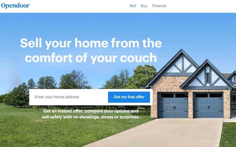 Screengrab from the Opendoor Labs Inc internet portal opendoor.com.