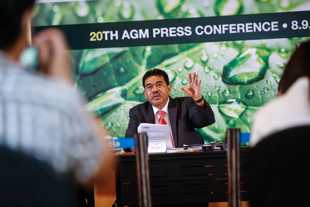 Penang Water Supply Corporation chief executive Datuk Jaseni Maidinsa speaks to the press at the SPICE Convention Centre in Bayan Lepas September 8, 2020. u00e2u20acu201d Picture by Sayuti Zainudinnn