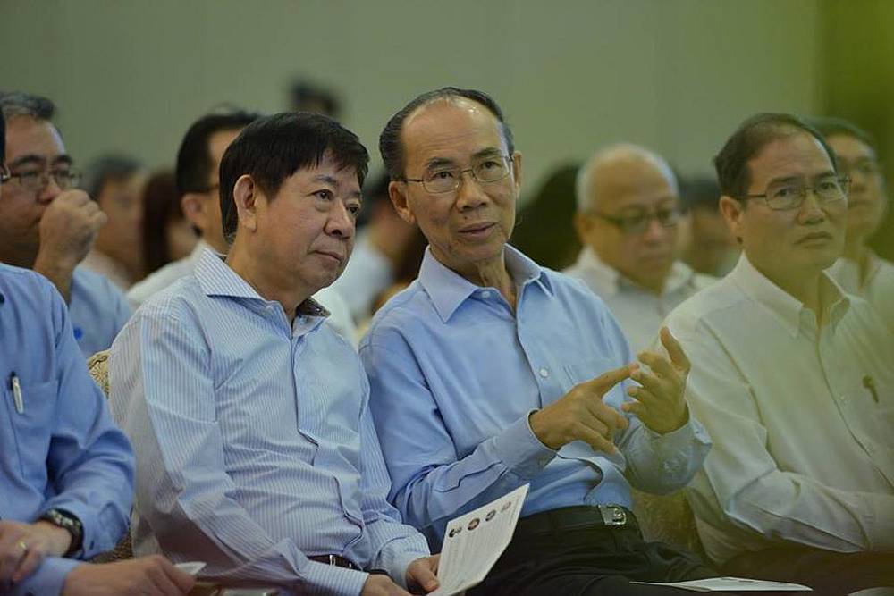 Tan Gee Paw (front, centre) seen here with former minister Khaw Boon Wan. u00e2u20acu201d Picture courtesy of Khaw Boon Wan/Facebook via TODAY