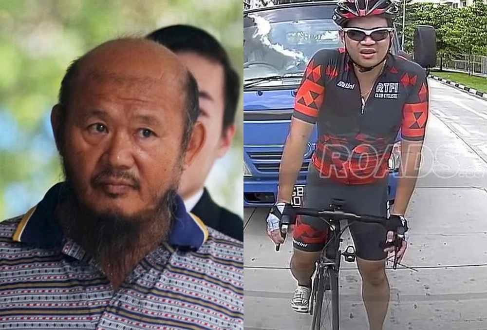 Lorry driver Teo Seng Tiong (left), 59, was involved in an accident with cyclist Eric Cheung Hoyu, 35, with a video of the incident going viral in 2018. u00e2u20acu201d TODAY and Roads.sg  pictures