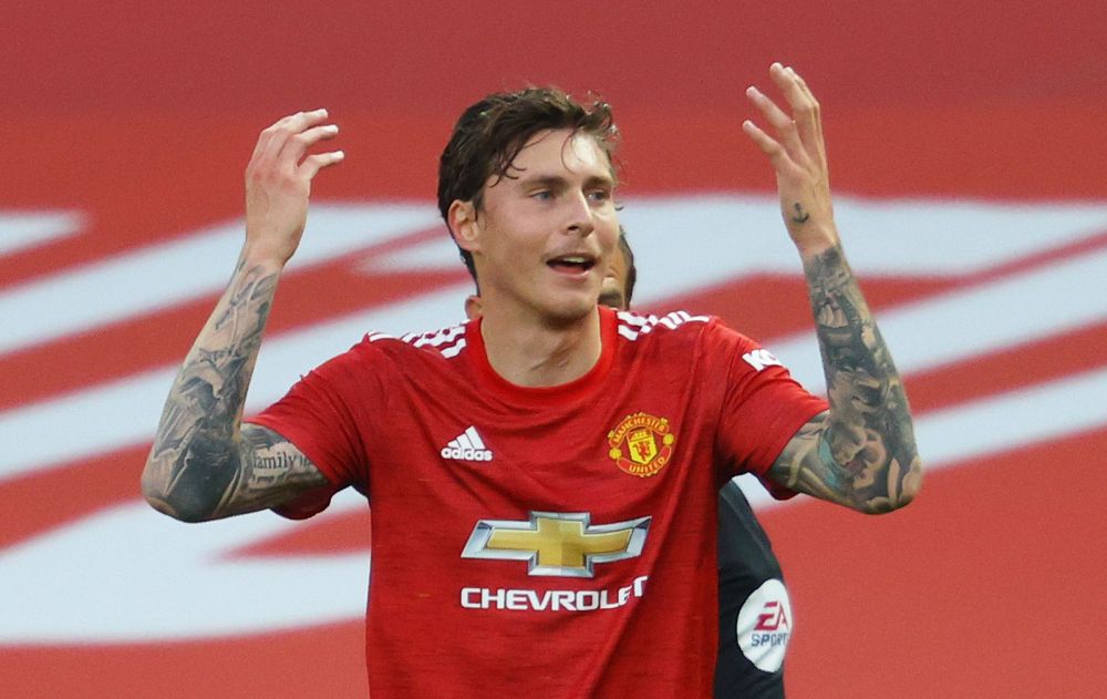 Manchester United's Victor Lindelof reacts after a penalty is awarded to Crystal Palace at Old Trafford, Manchester September 19, 2020. u00e2u20acu201d Reuters pic