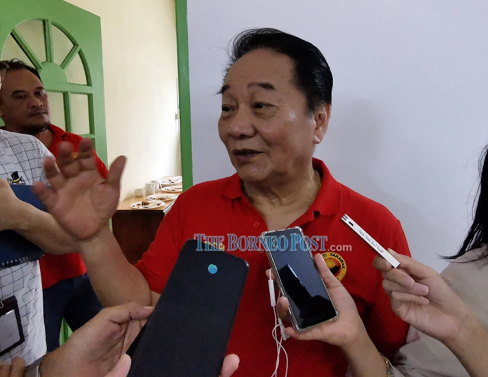 Datuk Sri Wong Soon Koh responding to reporters at an event. u00e2u20acu201d Borneo Post pic