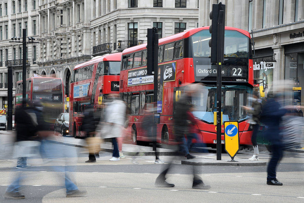 Shoppers cross the road at Oxford Circus, in the centre of London's retail shopping area in London, Britain, October 19, 2020. u00e2u20acu201d Reuters pic