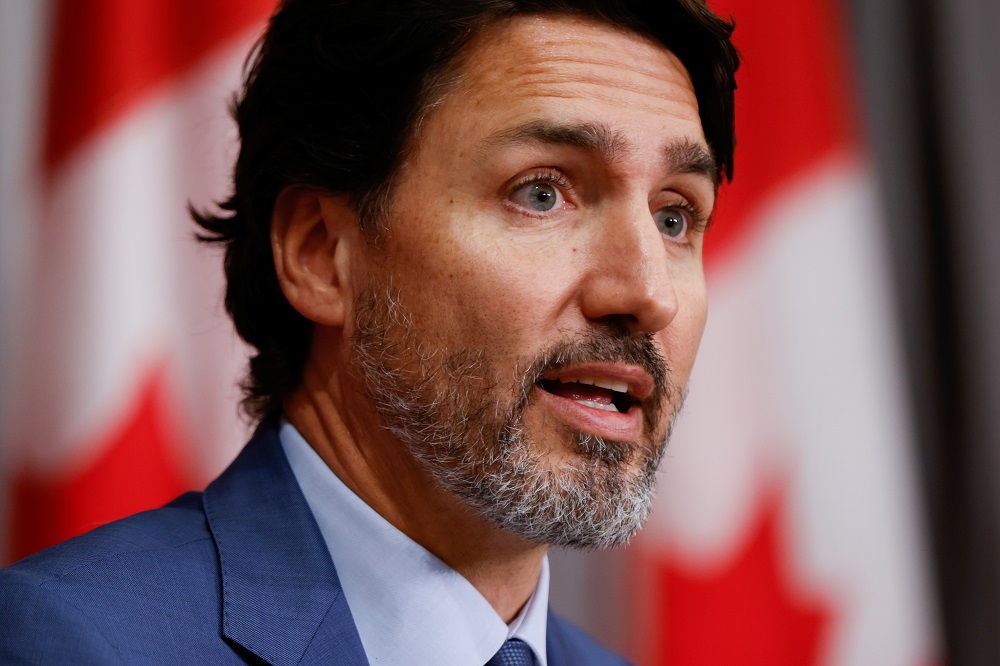 Canada's Prime Minister Justin Trudeau takes part in a news conference on Parliament Hill in Ottawa  September 25, 2020. u00e2u20acu201d Reuters pic