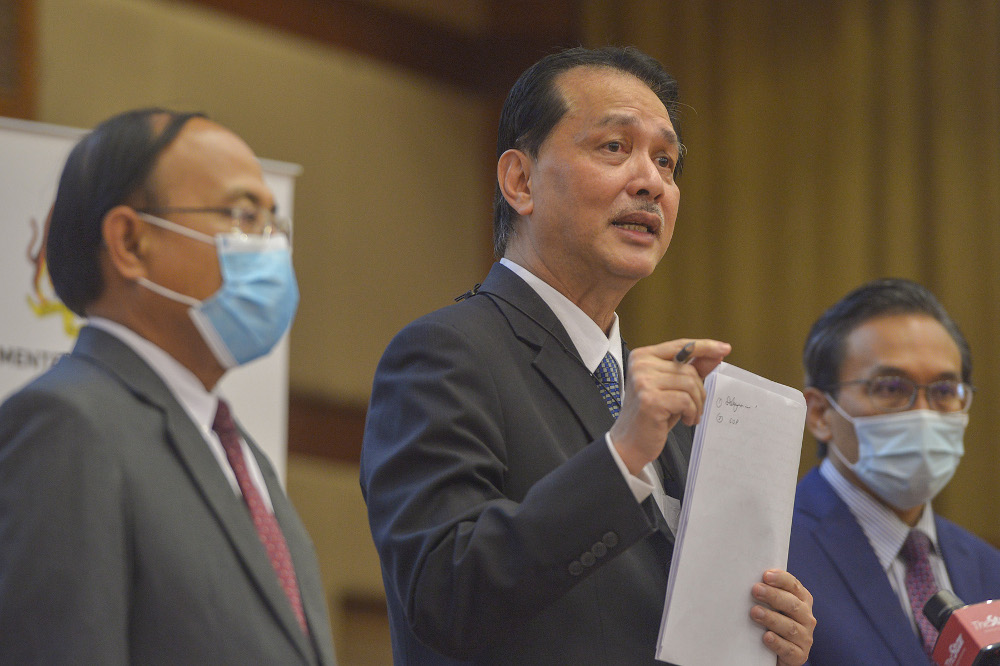 Health Director-General Tan Sri Dr Noor Hisham speaks during the Covid-19 press conference at the Ministry of Health October 1, 2020. u00e2u20acu201d Picture by Miera Zulyana