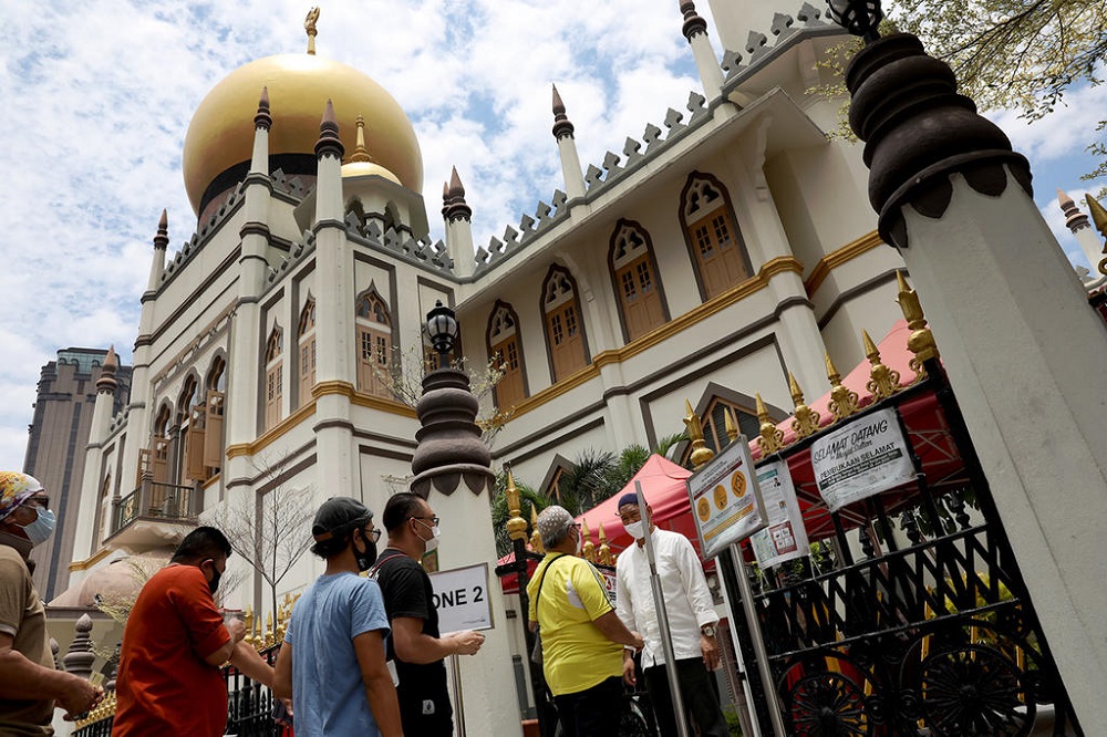 From October 7, 2020, the Islamic Religious Council of Singapore will also increase the booking slots available for daily congregational prayers from 50 to 100 at 19 selected mosques. u00e2u20acu201d TODAY pic
