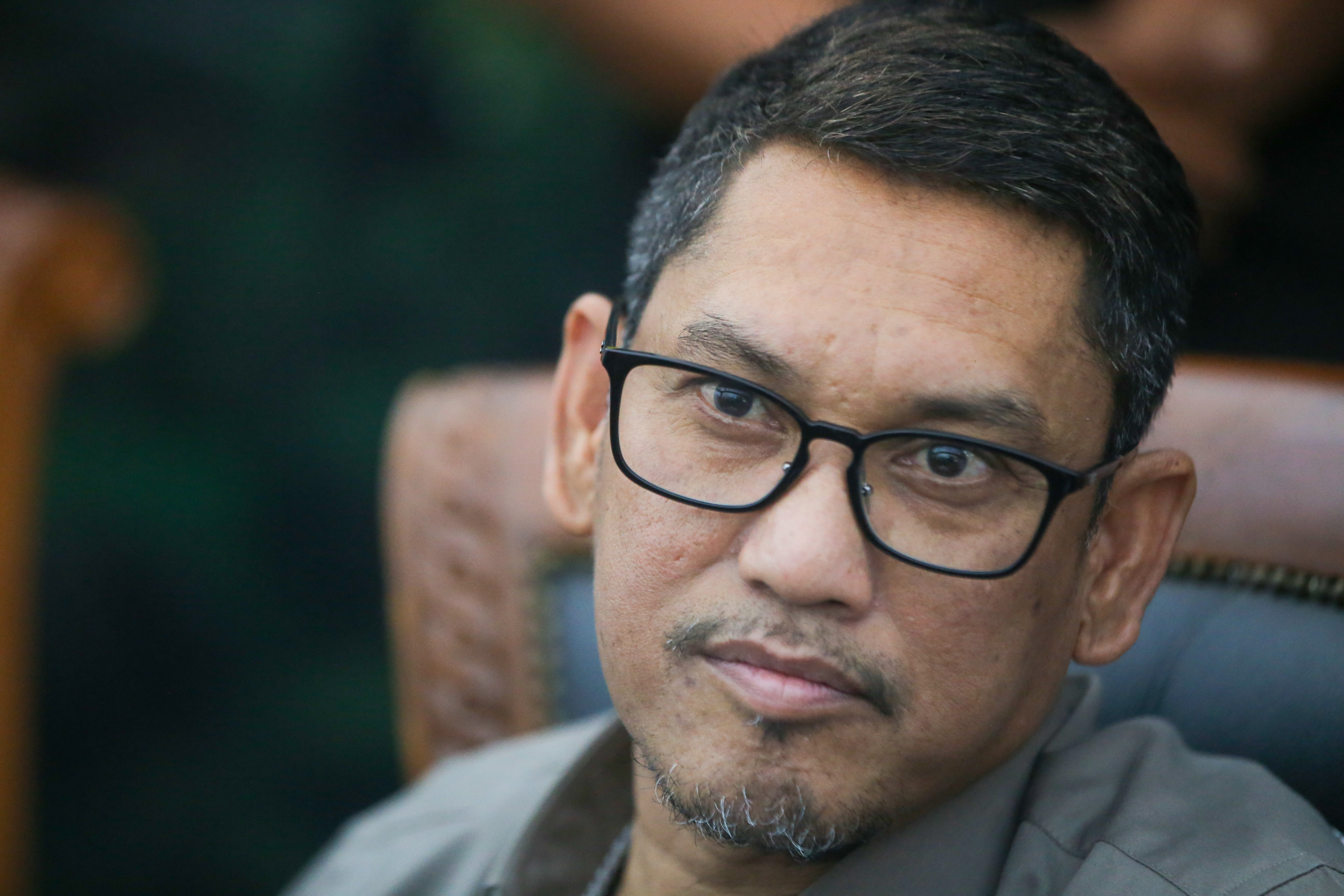 Perak Mentri Besar Datuk Seri Ahmad Faizal Azumu speaks to the press at the launch of the Gopine processing and collection centre at RTC Gopeng October 8, 2020. u00e2u20acu201d Picture by Farhan Najib