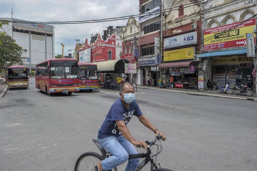 A general view of Klang town during the conditional movement control order October 10, 2020. u00e2u20acu201d Picture by Shafwan Zaidon