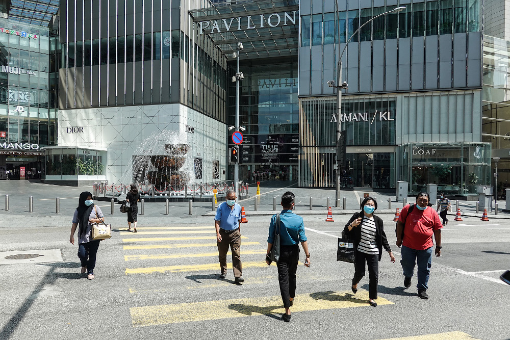 A general view of the streets during the conditional movement control order (CMCO) in Kuala Lumpur on October 20, 2020. u00e2u20acu201d Picture by Miera Zulyana