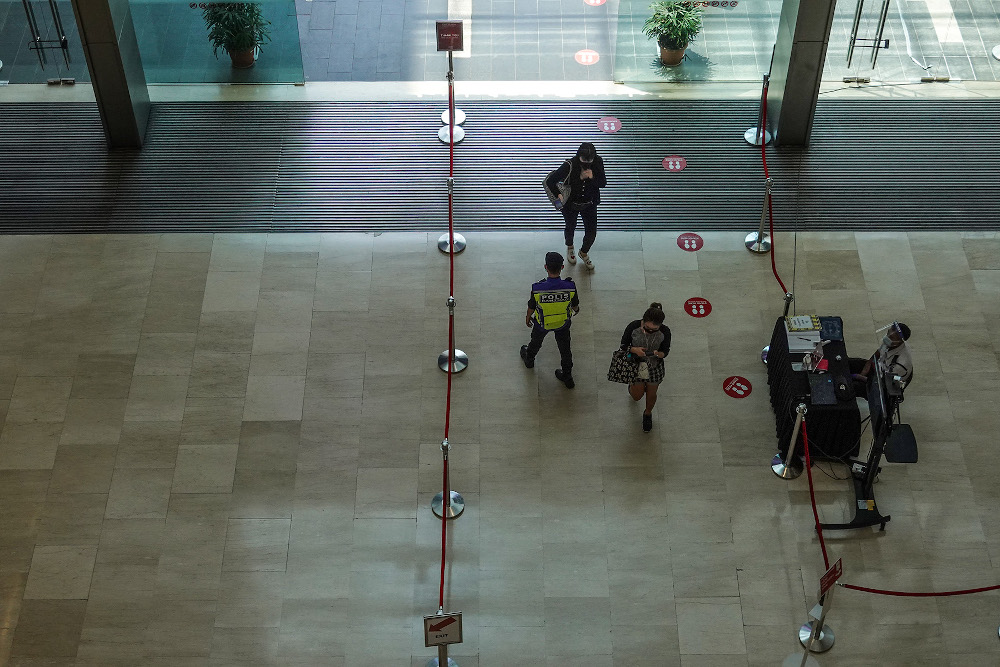 A general view of an empty shopping mall during the conditional movement control order (CMCO) in Kuala Lumpur on October 20, 2020. u00e2u20acu201d Picture by Miera Zulyana