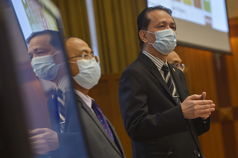 Health director-general Tan Sri Dr Noor Hisham Abdullah speaks during a press conference in Putrajaya on October 22, 2020. u00e2u20acu201d Picture by Miera Zulyana