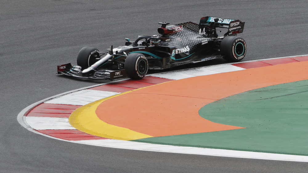 Mercedes' Lewis Hamilton in action during the Portuguese Grand Prix at Algarve International Circuit, Portimao, Portugal  October 25, 2020 u00e2u20acu201d Reuters pic