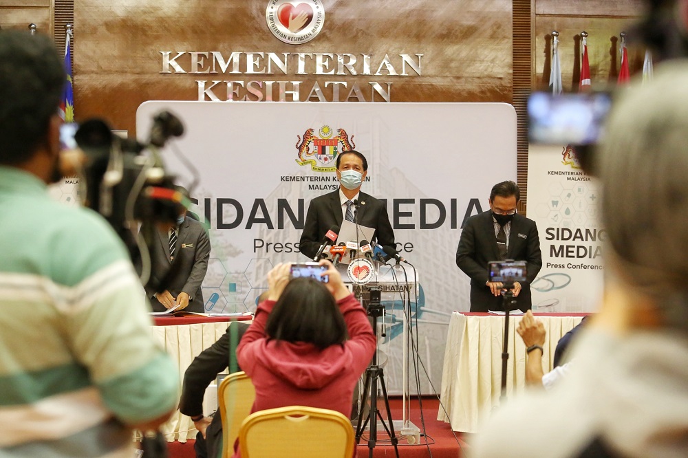 Health director-general Tan Sri Dr Noor Hisham Abdullah at a press conference in Putrajaya October 27, 2020. u00e2u20acu201d Picture by Choo Choy May