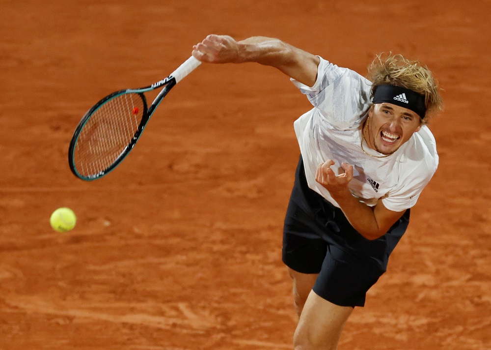 Germany's Alexander Zverev in action during his third round match against Italy's Marco Cecchinato in Paris October 2, 2020. u00e2u20acu2022 Reuters pic 