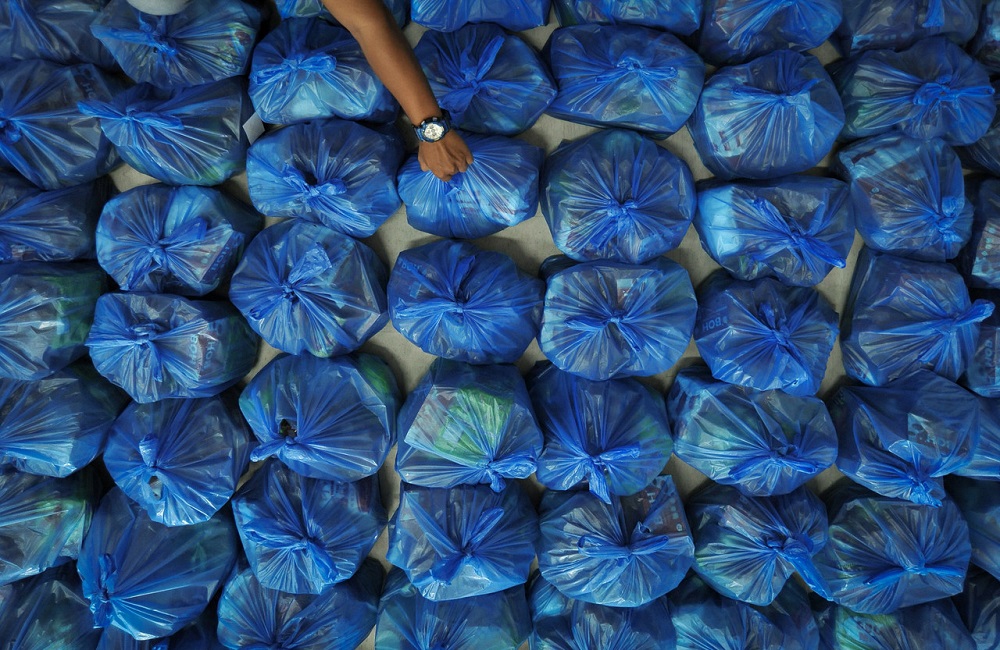 Food baskets are seen at the Welfare Department in Labuan October 23, 2020. u00e2u20acu201d Bernama pic