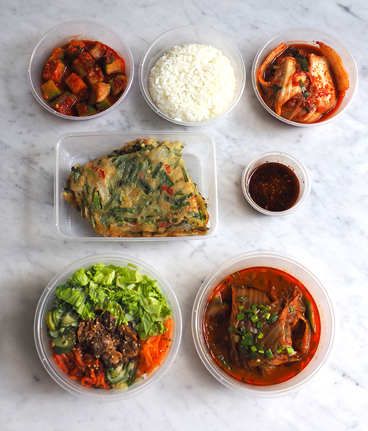 Your takeaway is packed in individual boxes and the one with the stew double wrapped with cling film to prevent any spillage.